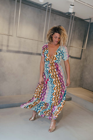 Robe longue motif psyche kim